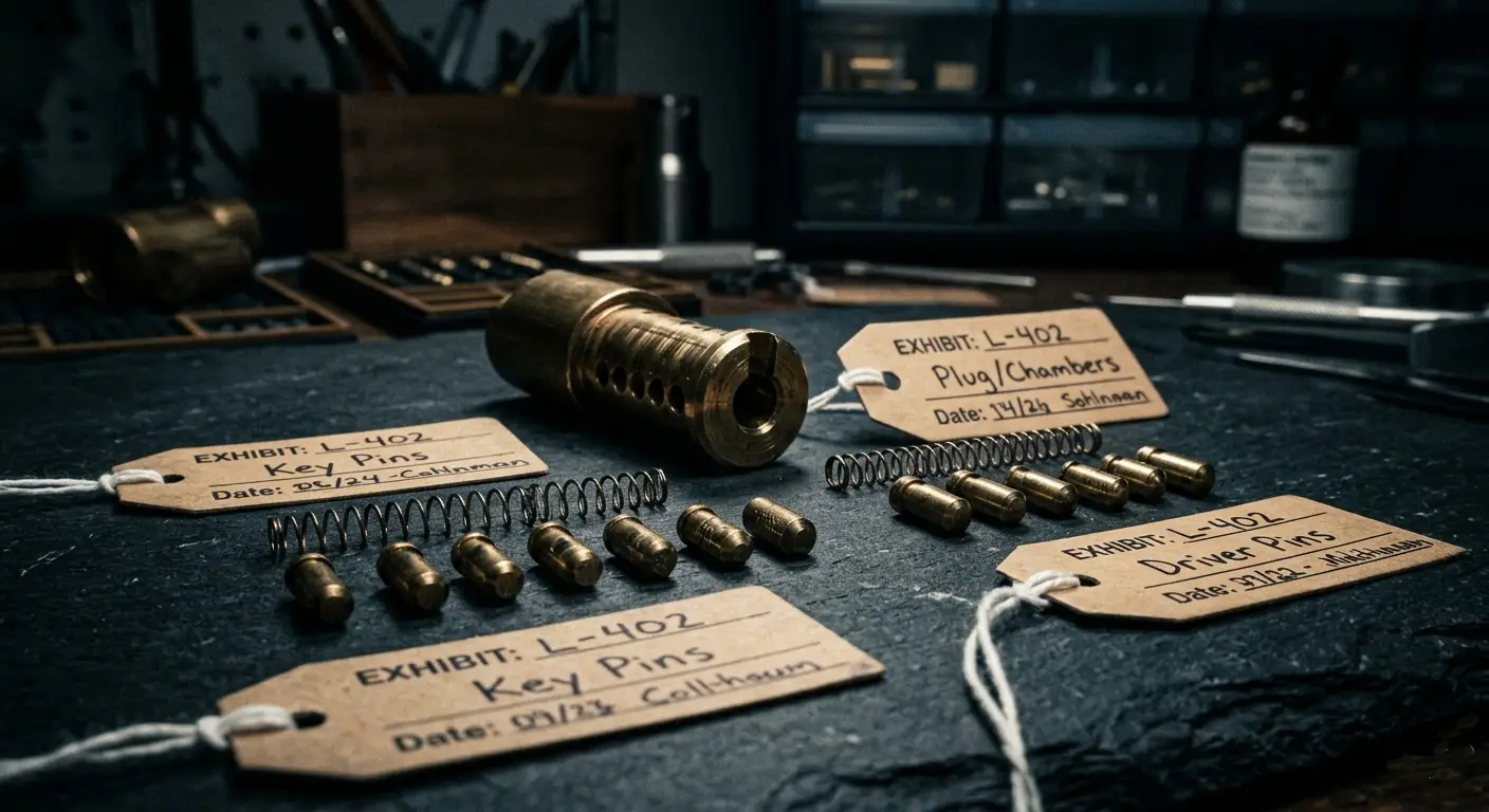 Forensic locksmithing — reading a crime scene through a keyhole